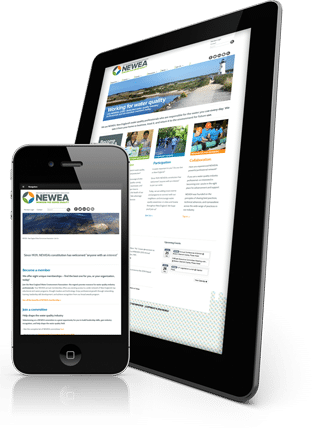 Responsive design for all mobile devices A phone and a tablet showing a responsive website.